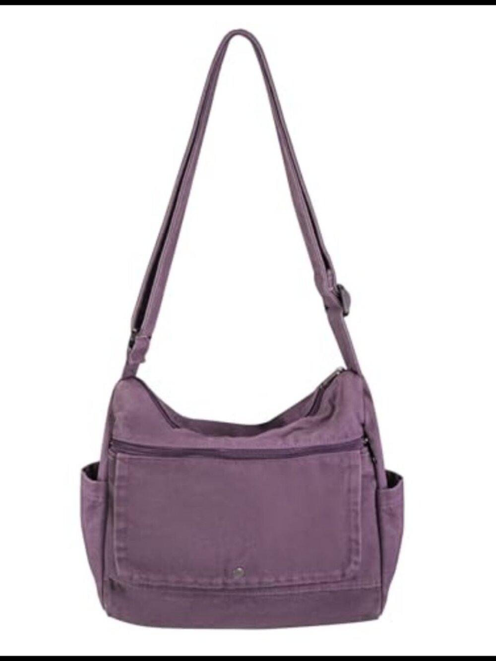 Canvas Crossbody Messenger Bag Fits 13" Laptop Multi-Pocket Satchel